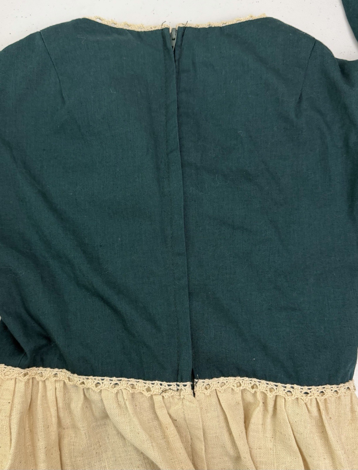 Vintage Gunne Sax Black Label Dress Forest Green Corset Medieval Renaissance 70s