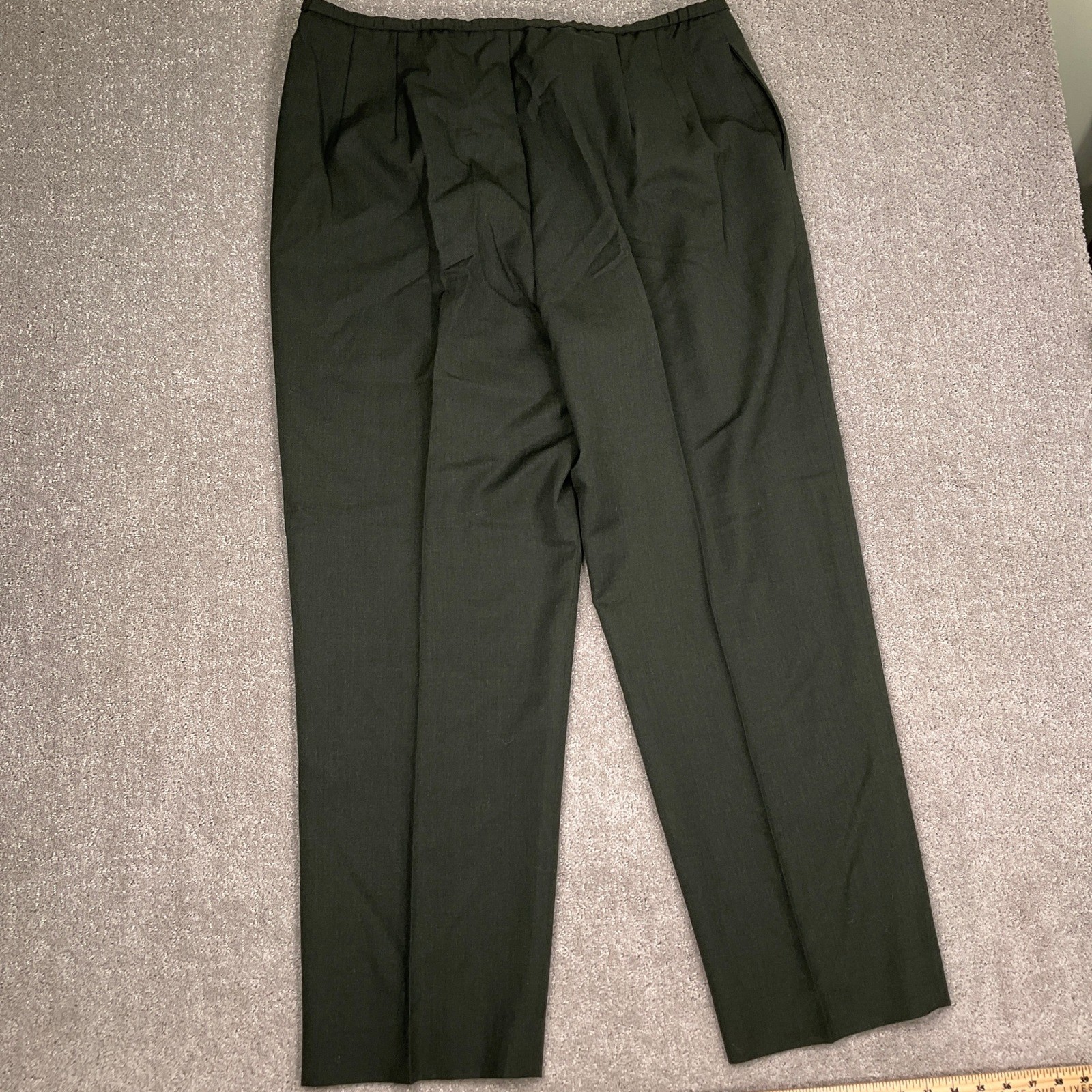 Pendleton Pantsuit Womens 18W Green Corporate Minimalist Preppy Wool USA VTG