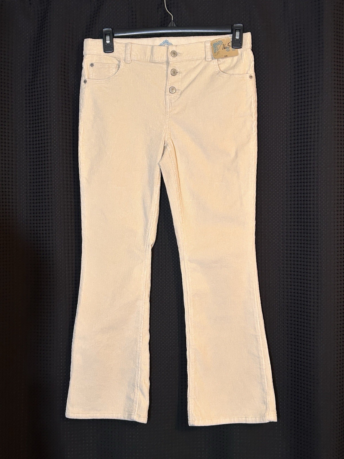 NWT There Abouts JC Penny&rsquo;s Women&rsquo;s Flare Wide Wale Corduroy Cream Pant 34x 29