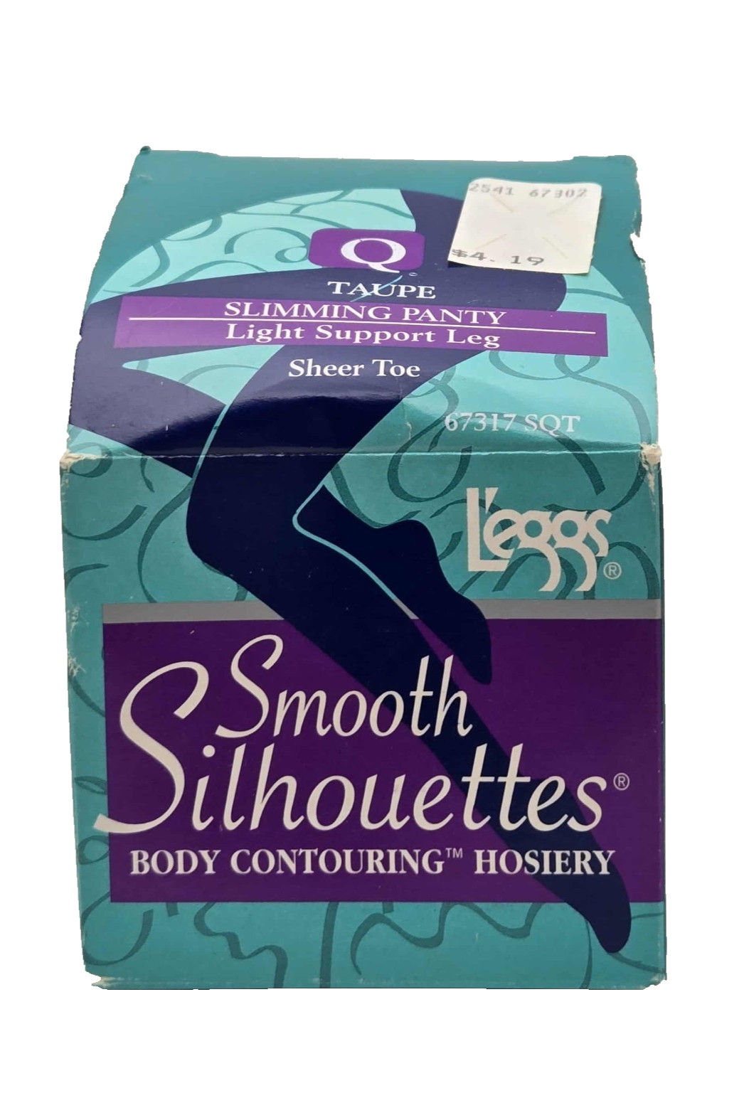 2 – Vintage Legs Smooth Silhouettes Body Contouring Hosiery Sheer Toe Taupe « Q »