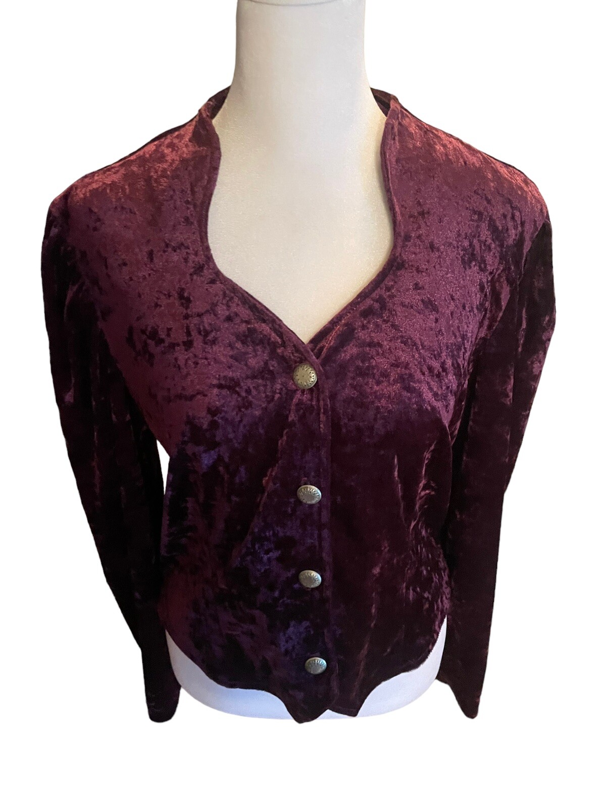 Vintage Circle T By Marilyn Lenox Western Ranch rodeo Velvet Purple Patchwork M