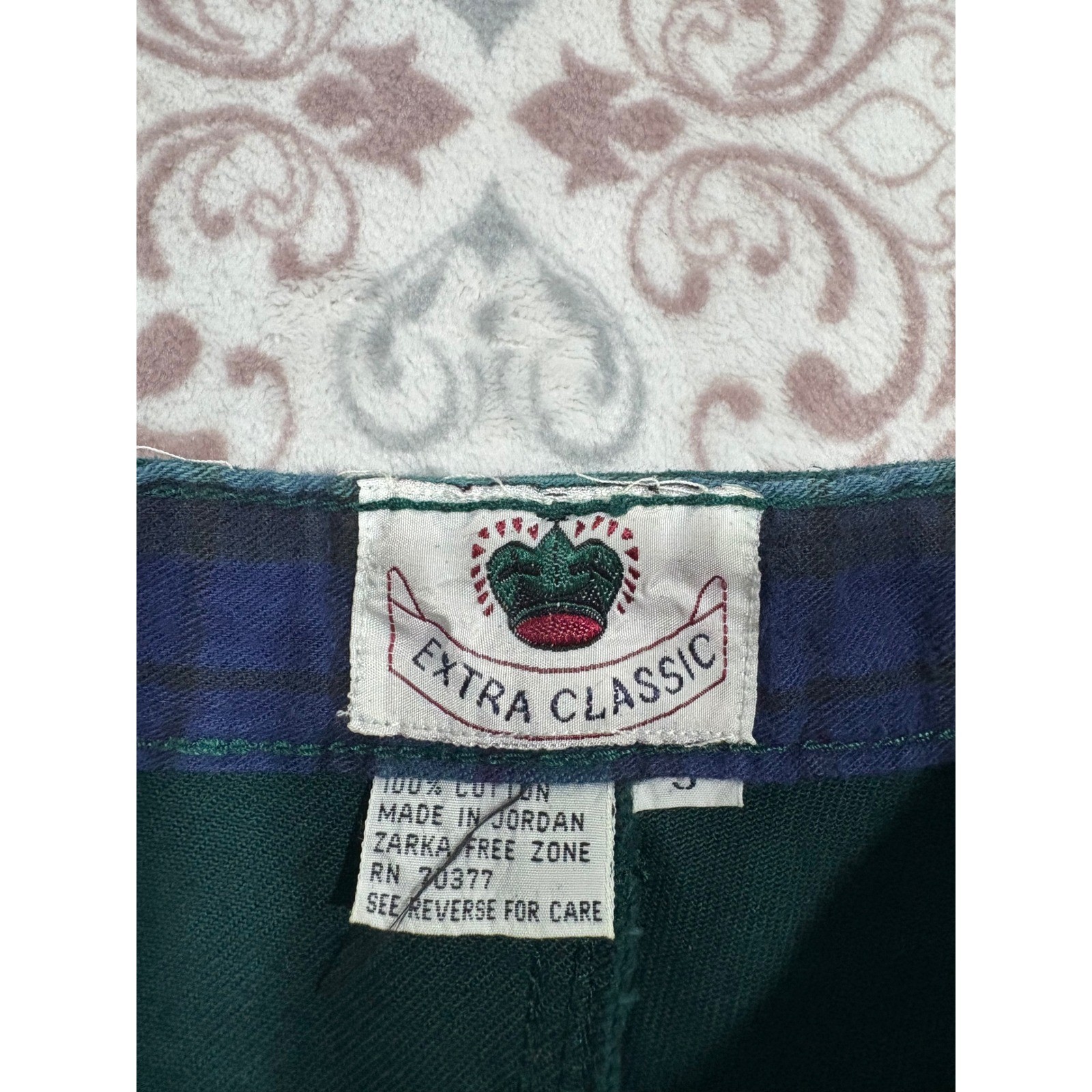 Extra Classic Vintage Forest Green High Waisted Cotton Tapered Pants Size 3