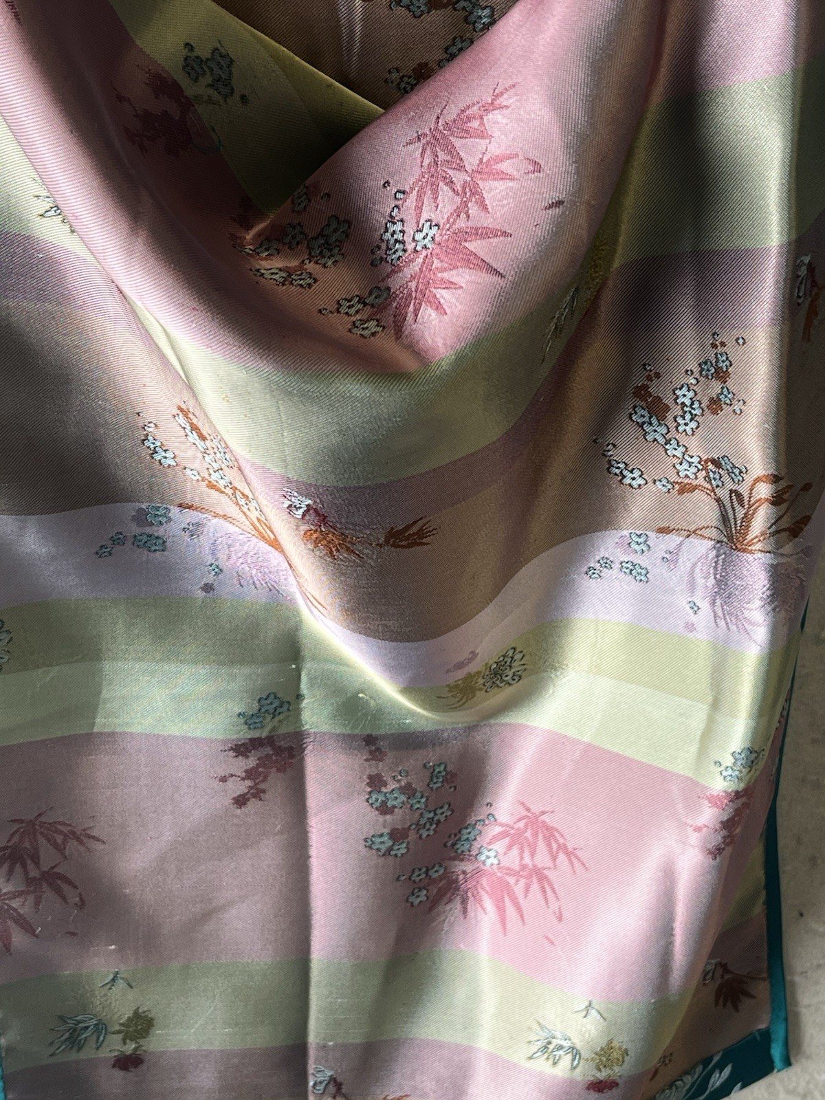 Solz Squirrel Qipao Cheongsam Green Rayon Vintage Dress Size 32