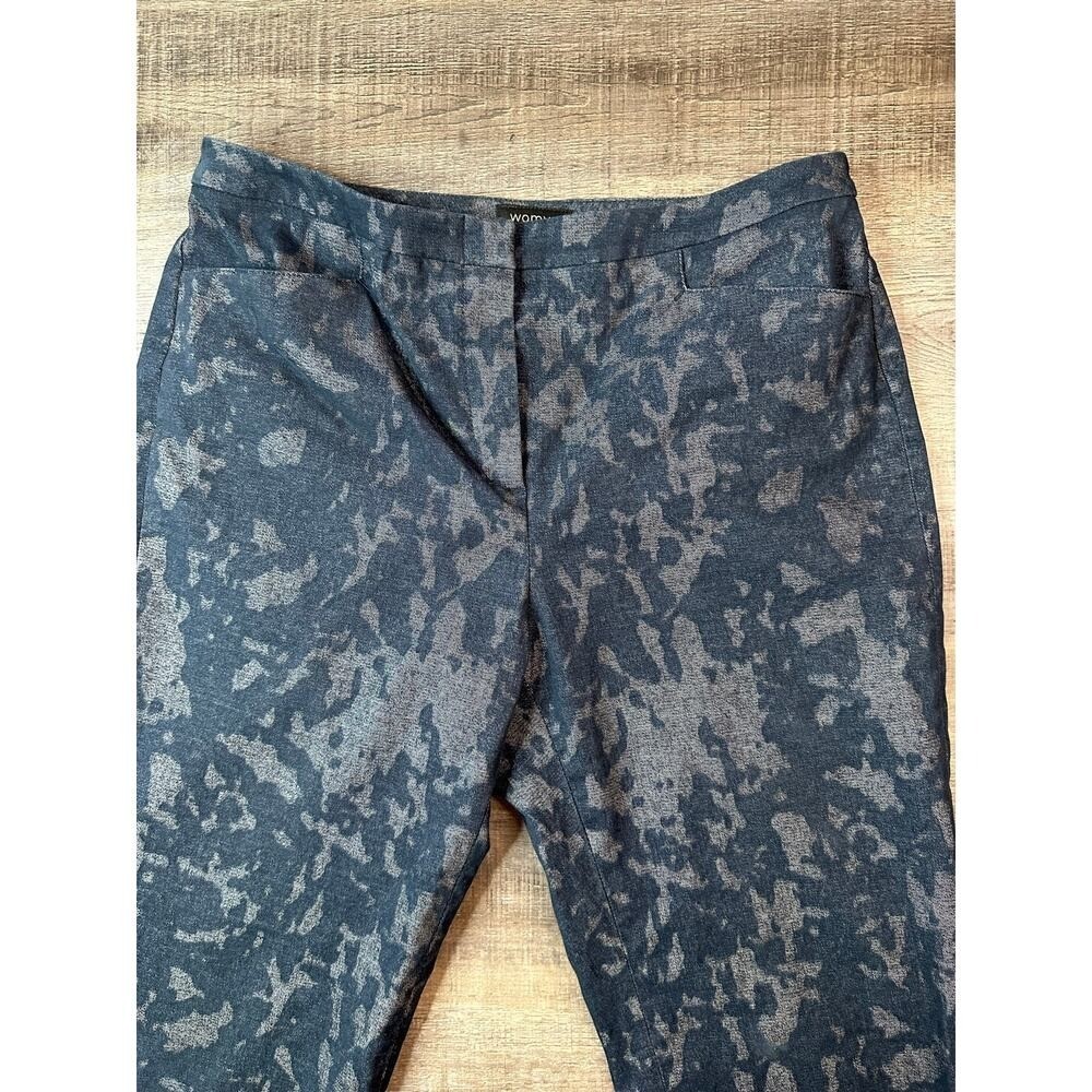 Vintage Womyn Textured Patterned Stretch Denim Pants Size 10 Made in NYC USA