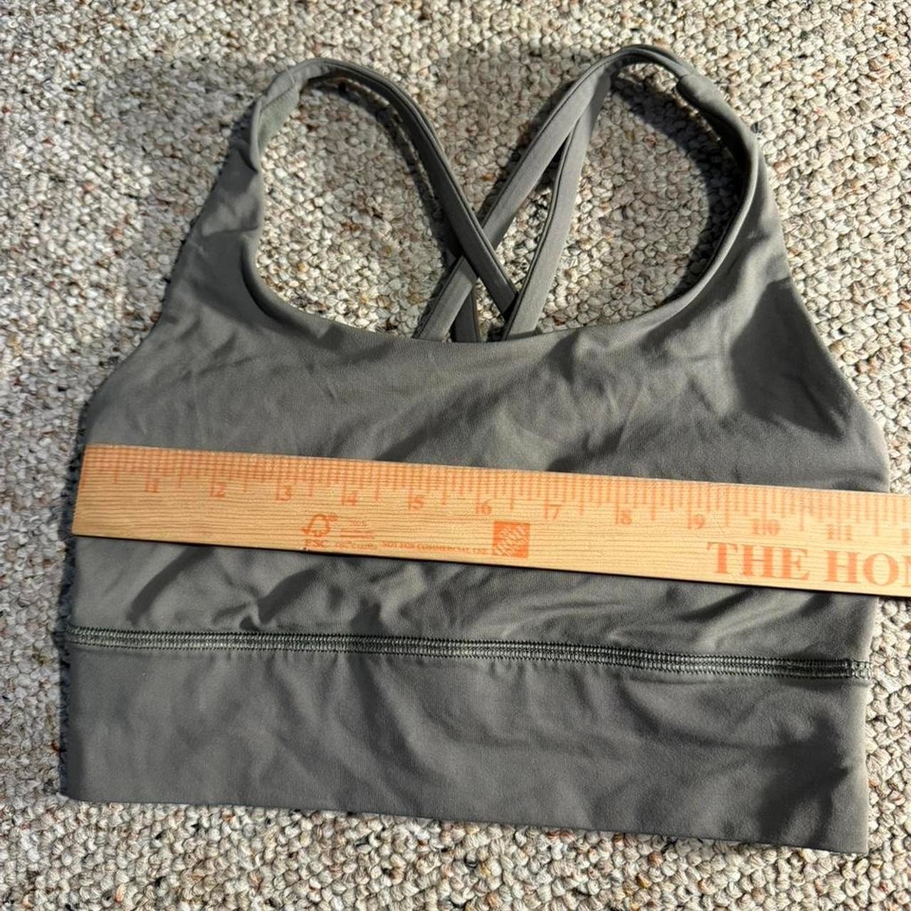 Lululemon Gray Crossback Longline Sports Bra Women&rsquo;s Small S
