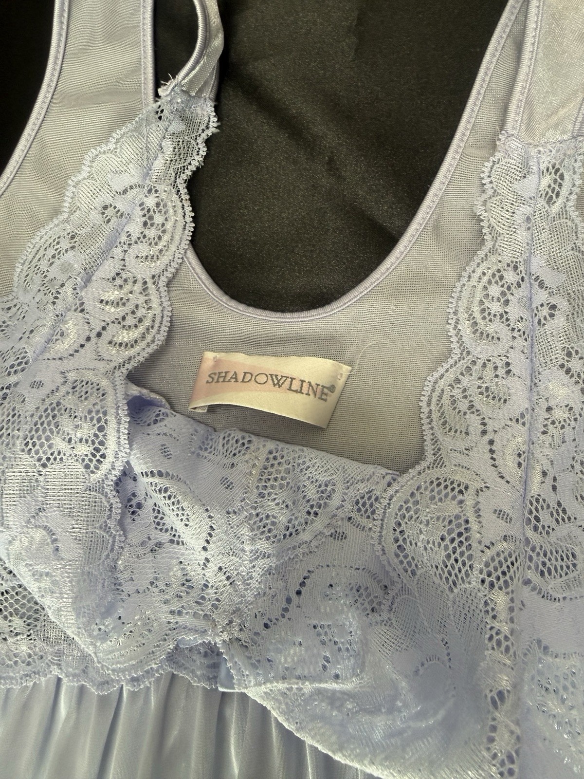 Vintage Shadowline Lilac Lace Trim Full Slip Lingerie Slip Nightgown Style