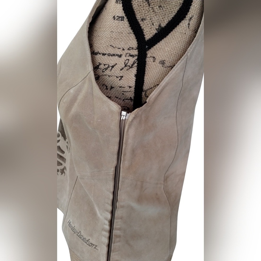 Harley Davidson Vintage Y2K 2002 Leather Suede Top Size M