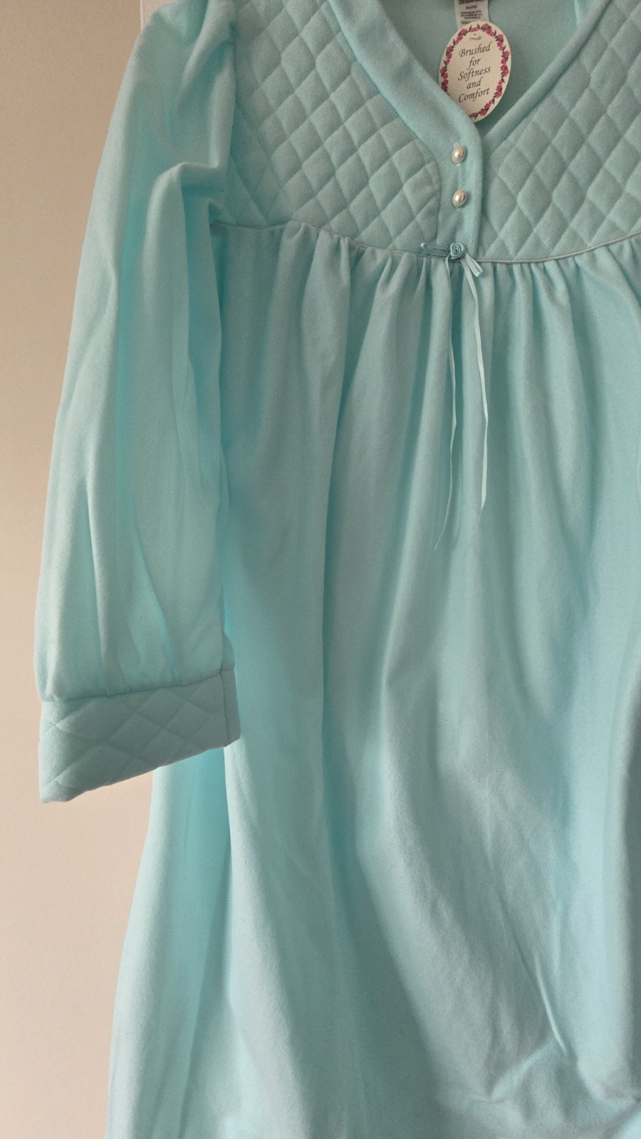 Carriage Court for Sears Women&rsquo;s Robe – Small Petite – Aqua Blue Vintage Cozy