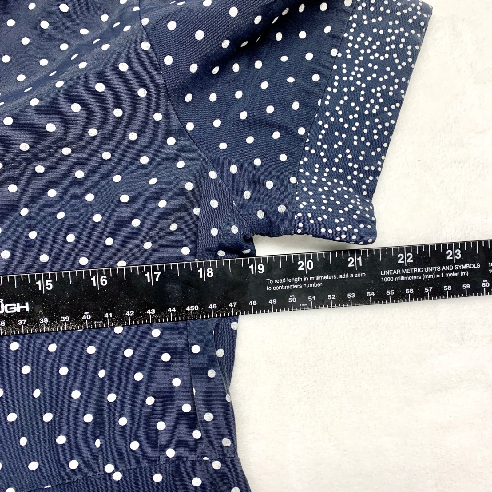 Petite Sophisticate Vintage Polka Dot Maxi Dress Womens Size 8 Navy Blue Viscose