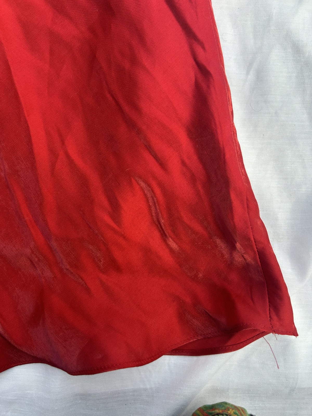 vintage red chiffon dress