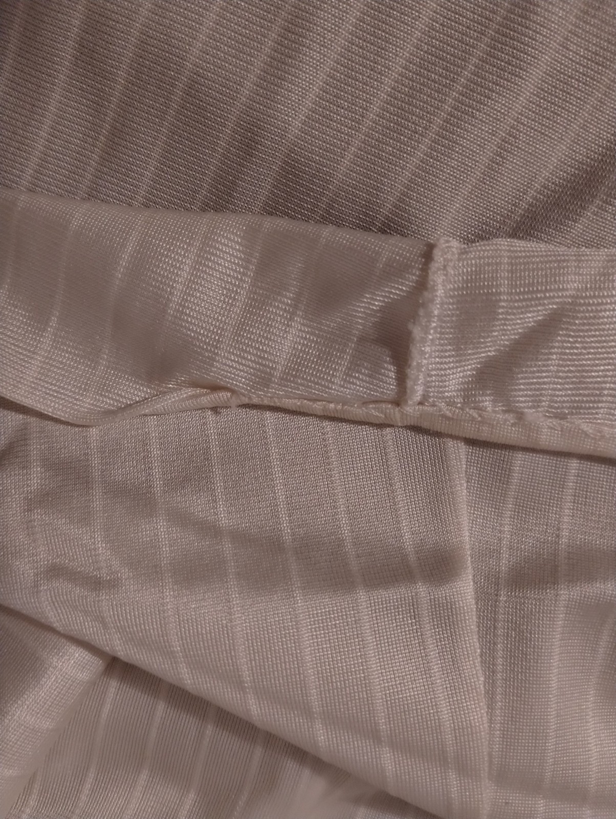 Vintage Lorraine Nylon Nightgown Small USA-STRIPED PINK BEIGE-loose bottom hem