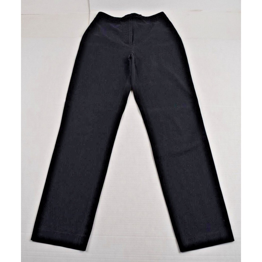 Vintage Pants Petite Sophisticate Size 0 90s Black Soft Stretch Made Egypt