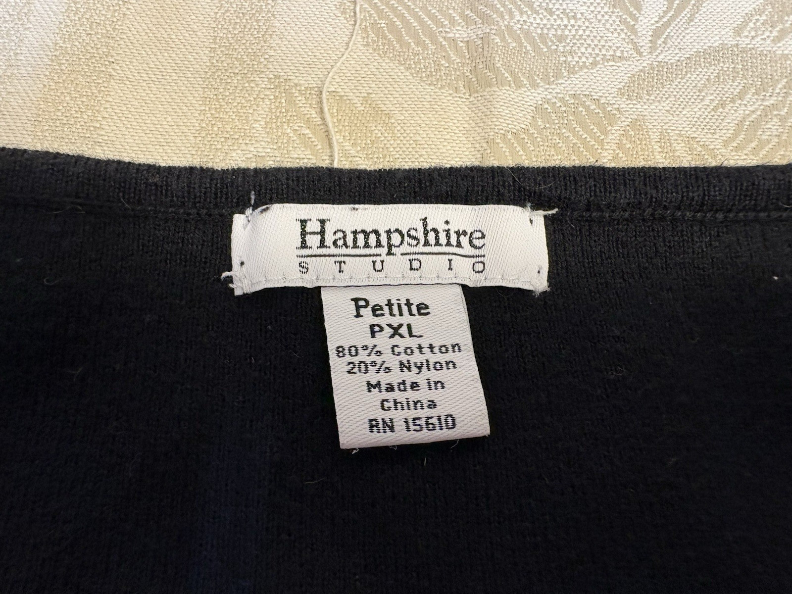 Vintage 90s Hampshire Studios Black Ribbed Knit Tank Square Neck Women&rsquo;s XL