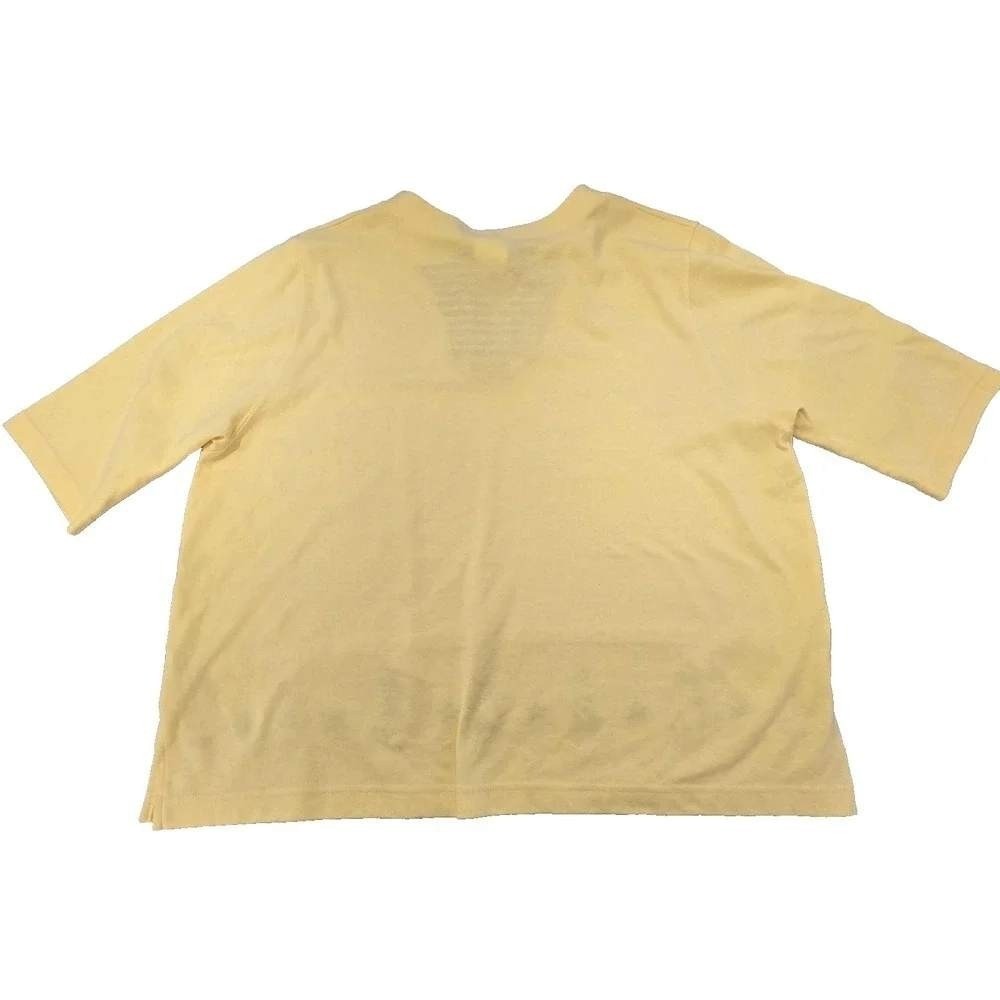 BonWorth Embroidered Lighthouse Vintage Shirt Yellow L Petite 90s Grandma