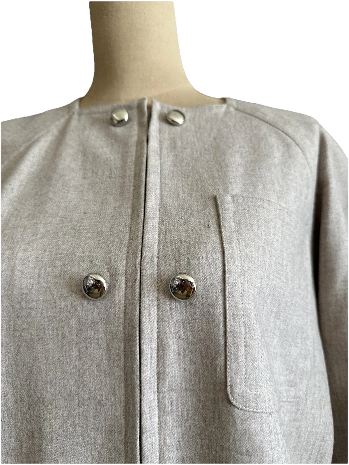 COURREGES VINTAGE PARIS WOOL JACKET SKIRT SUIT Sz38(6)
