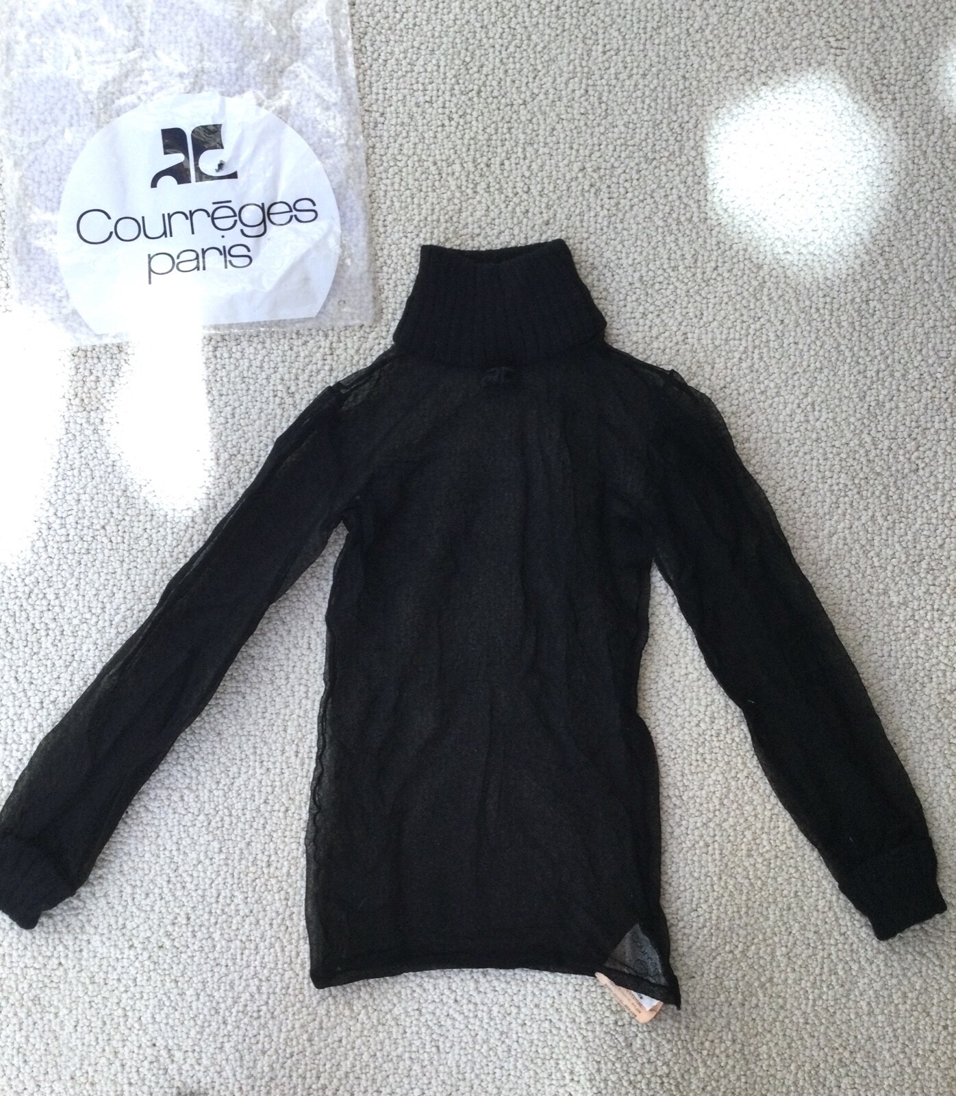 Vintage 1960&rsquo;s Courreges Sheer Black Nylon Top