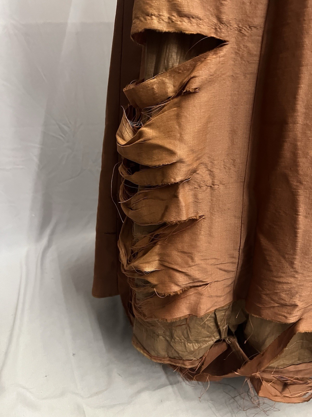 1860’s Brown Silk Day Dress Antique