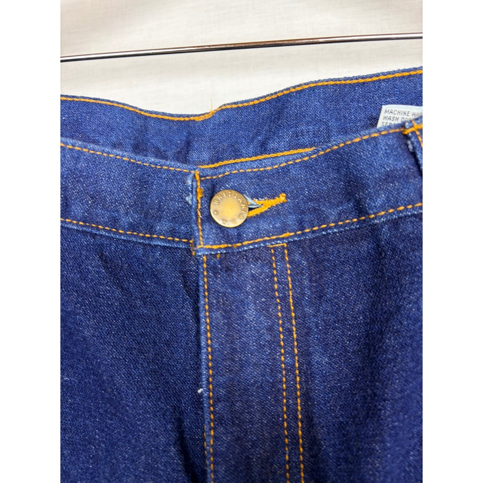 Vintage Brittania High Waisted Straight Leg Jeans Dark Wash Indigo Blue 70s 80s