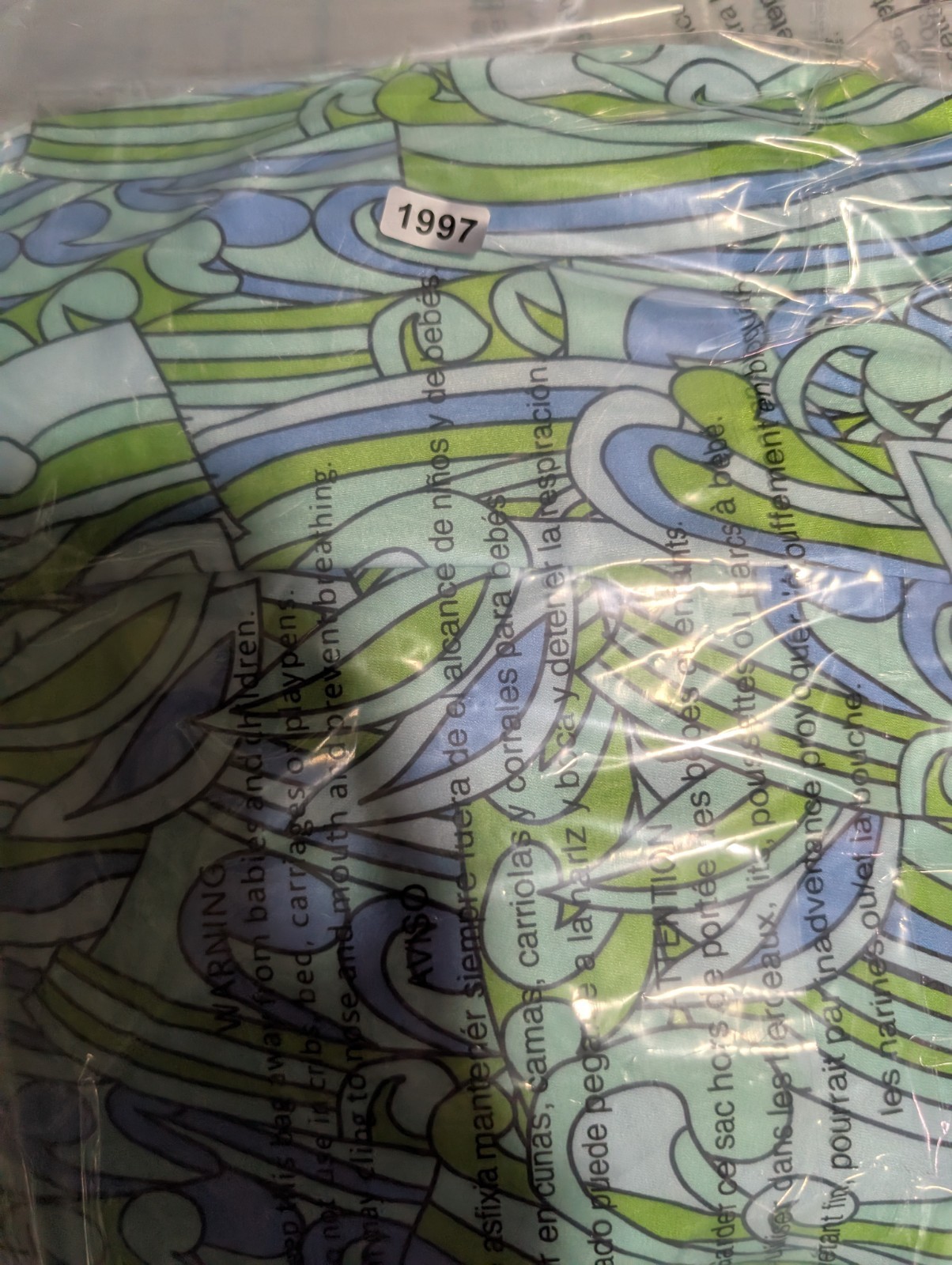 Modern Retro Psychedelic Maxi Dress Blue Green Mod Boho Hostess Medium