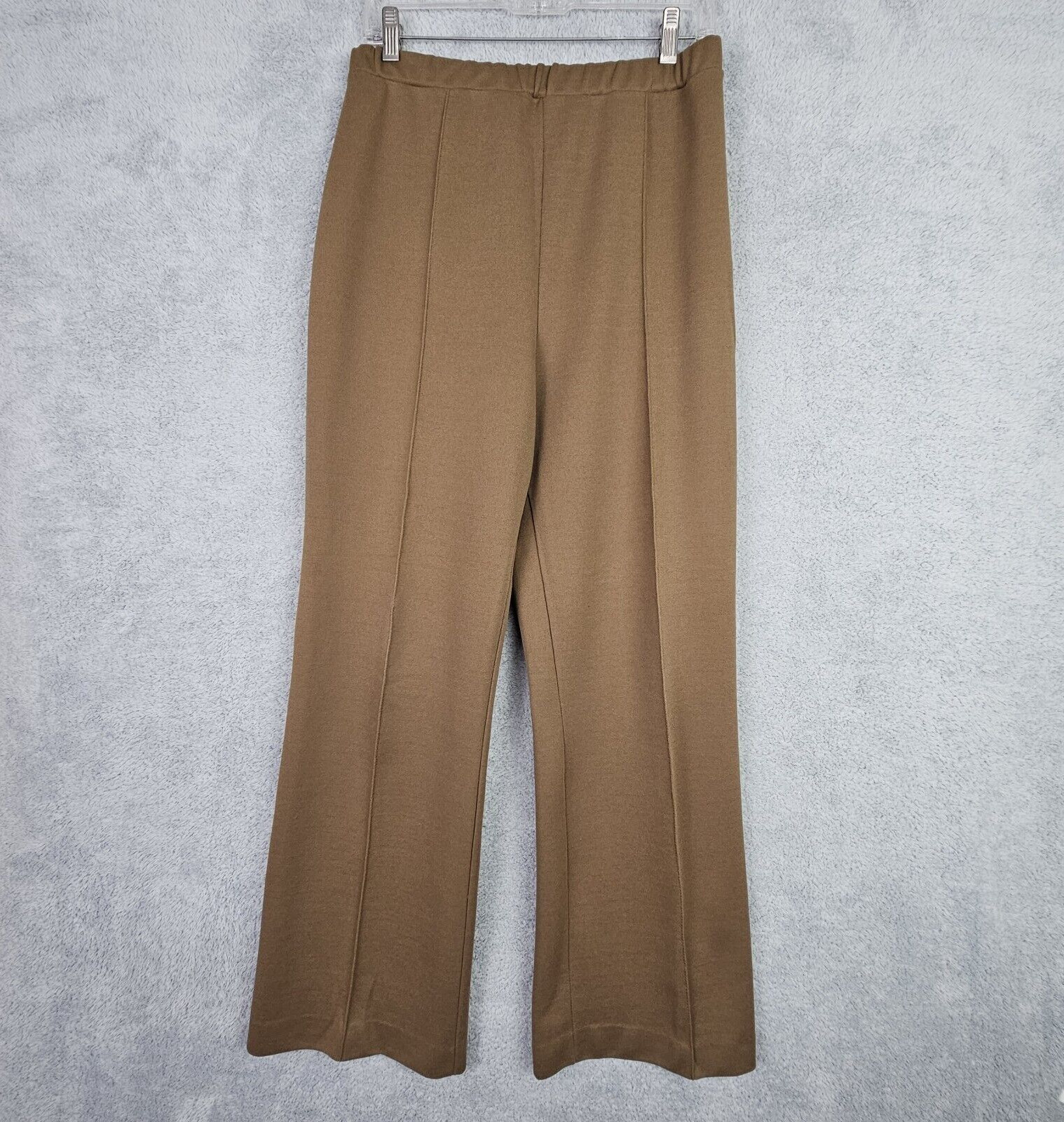 Vintage Graff Womens Pant 30 x 28 Brown Pull On High Waist Wide Leg Polyester