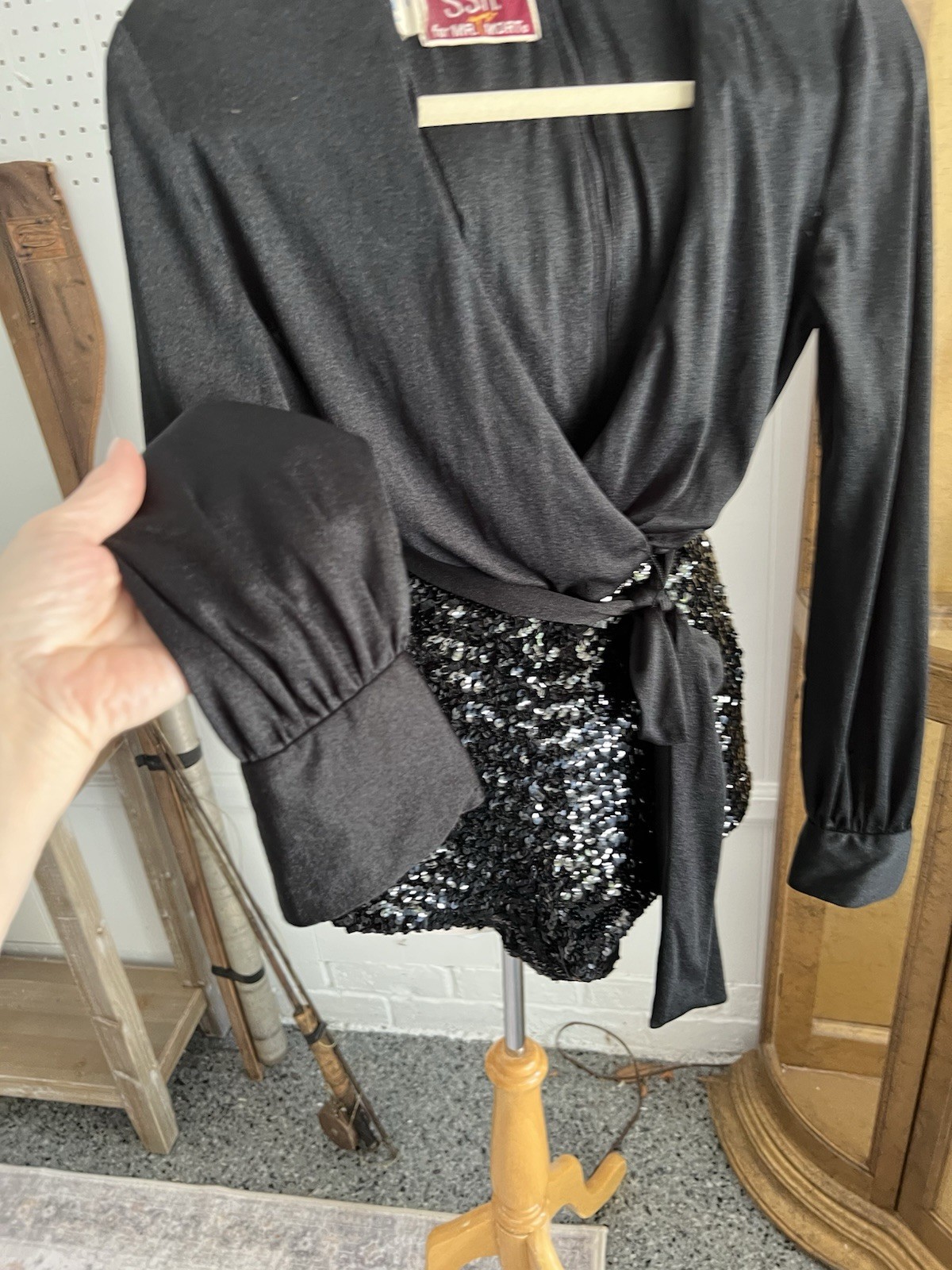 VTG 1970’s Wrap Romper W/sequin Shorts & Belt, Lined, Go Go, Disco, Lined
