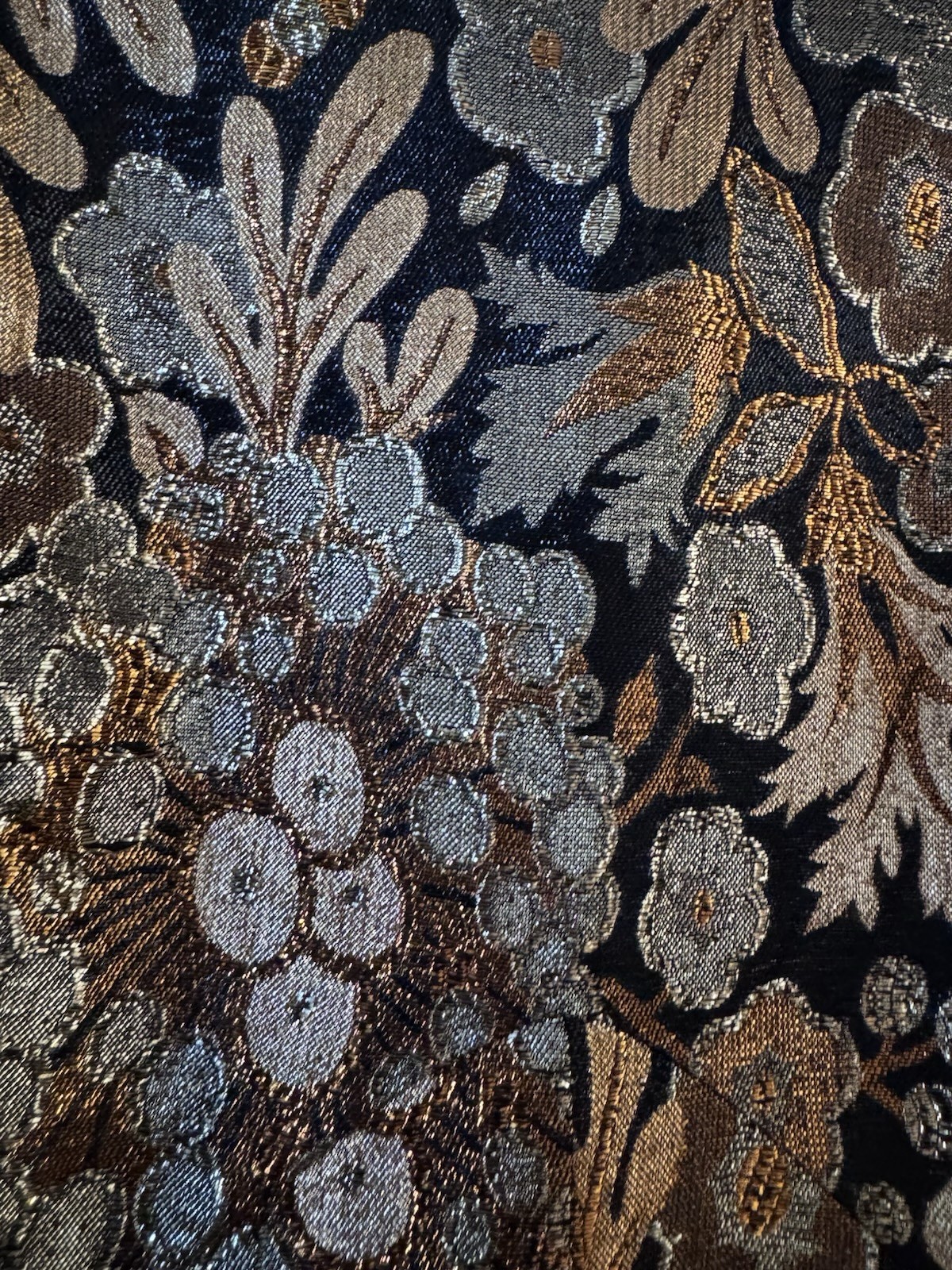 60’s Gold Metallic Textured Brocade Dress VTG Cocktail Midi – Medium