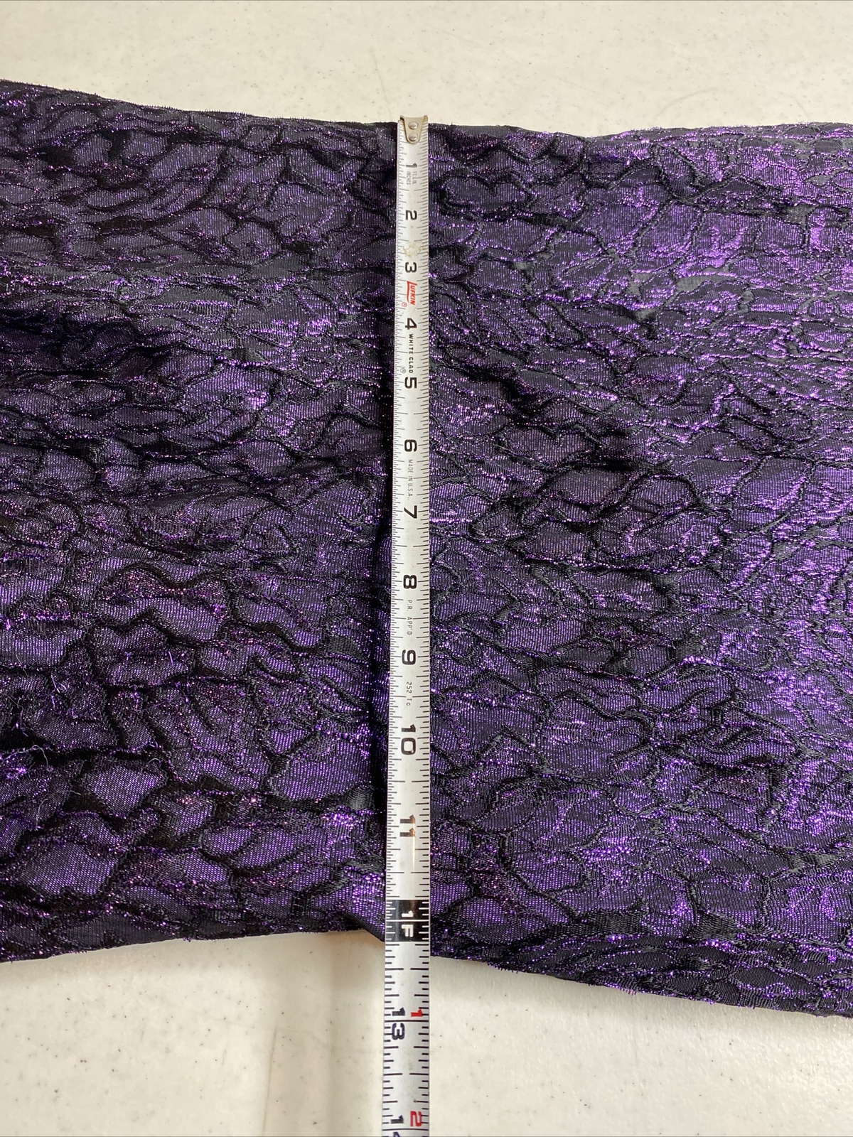 Vintage Flirtations Alfred Angelo Black Purple Metallic Formal Dress USA 5/6 EUC