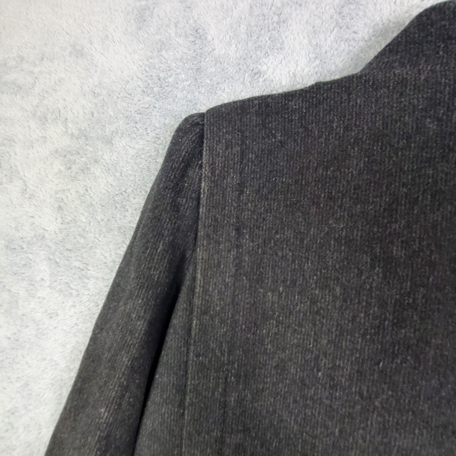 Vtg 70s Womens Jacket Size Medium Gray Wool Cashmere Blend Trench Coat ILGWU
