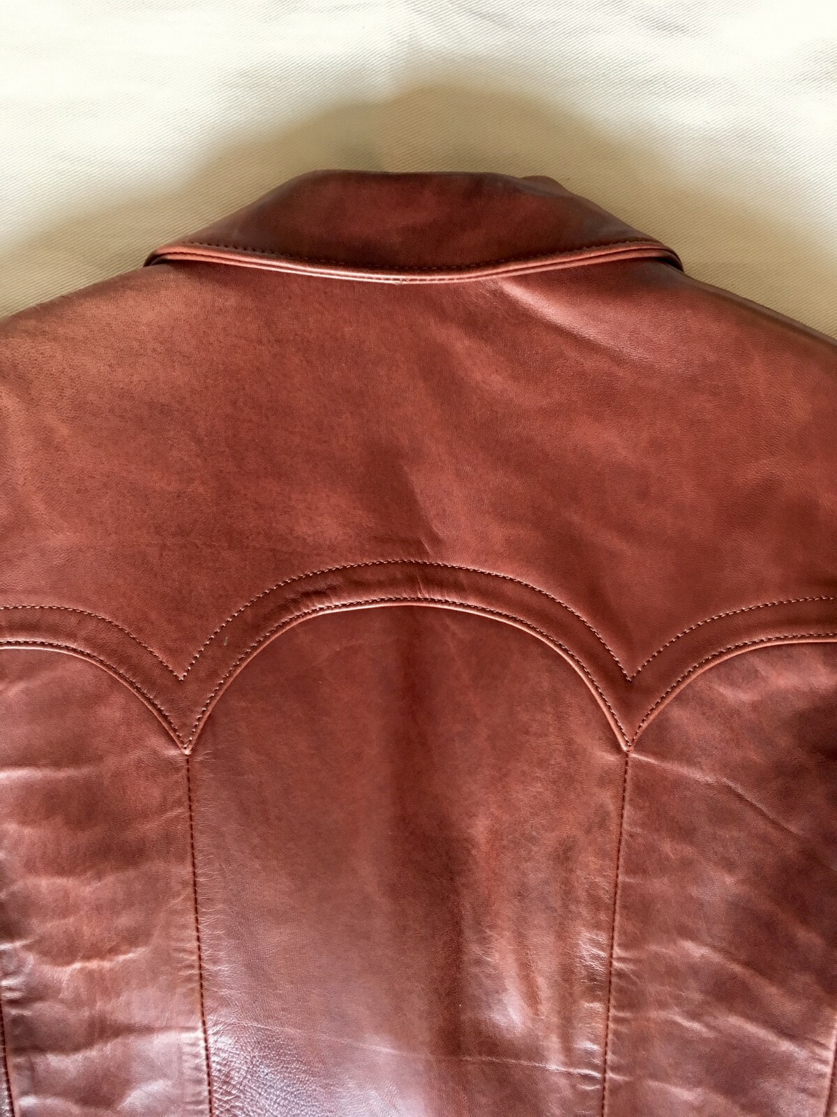 Womens Vintage Leather Jacket / Size 14 / Kenny Rogers / Robert Lewis