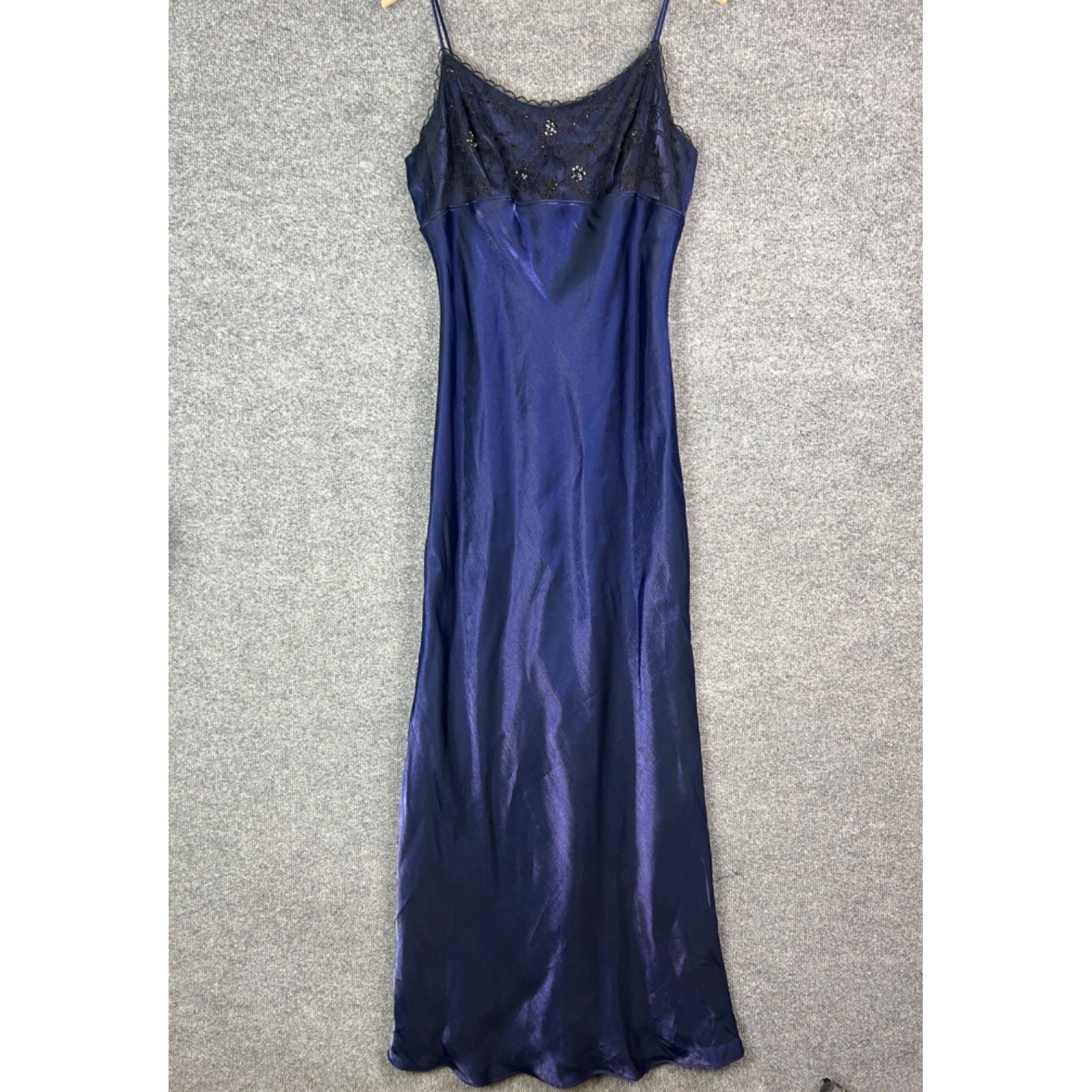 Vintage Y2K Jessica Mcclintock Gunne Sax USA MADE Purple Maxi Dress lace 14/13