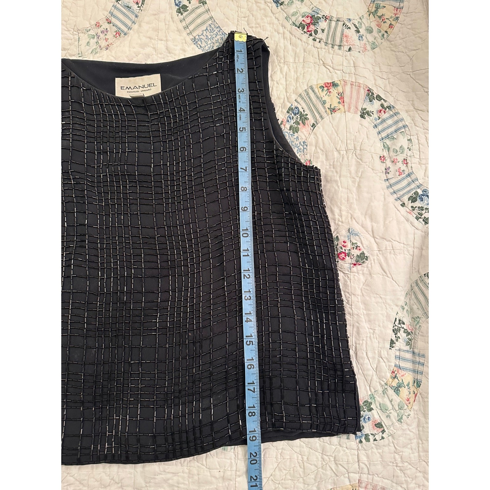 VINTAGE 80&rsquo;s 90&rsquo;s EMANUEL UNGARO BEADED TOP