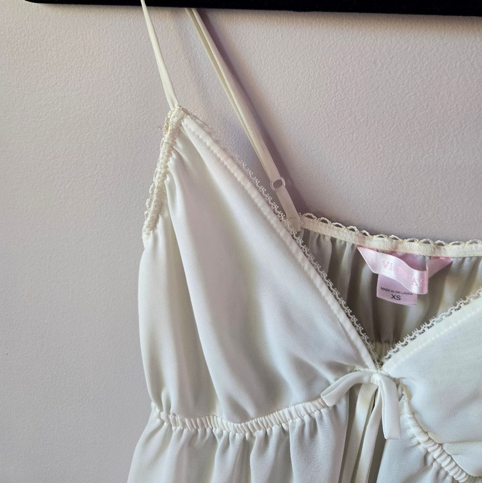 VTG Victoria’s Secret Pink Label Sheer White Babydoll Chemise Nightie – XS