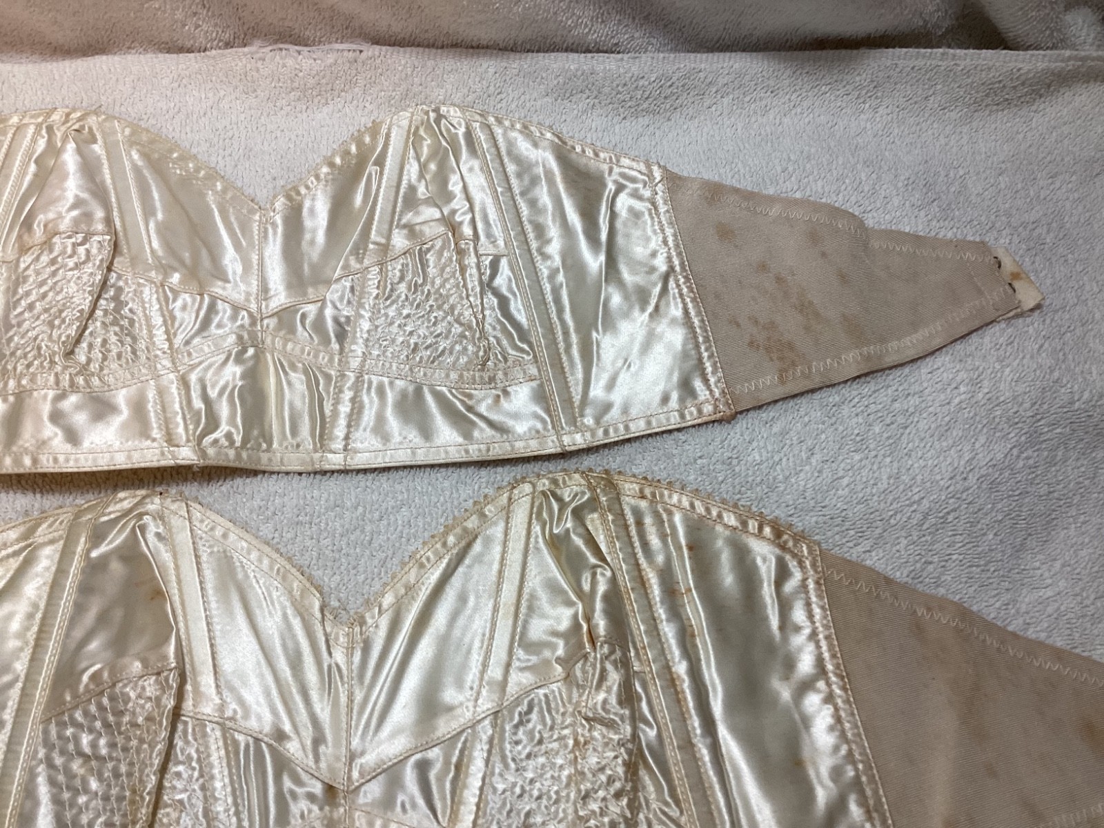 3 vintage 40s 50s Garcrest strapless bullet Brassiere Women Size 32 A . B-15.