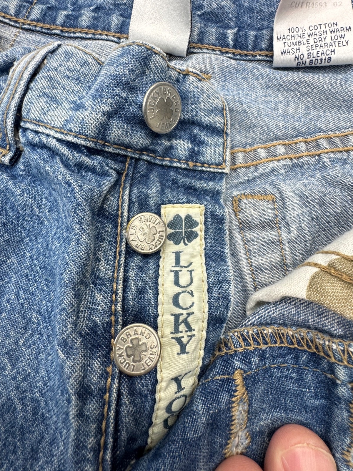 Lucky Brand Jeans Y2K Womens 4/27 Blue Denim Bootcut Flare Regular Fit Vintage