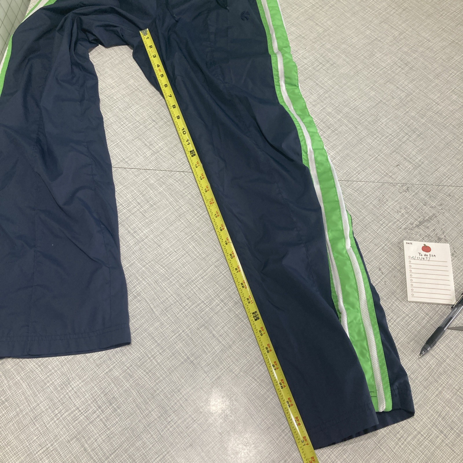 VTG Y2K Old Navy Track Pants Medium Low Rise Mesh Lined Ankle Zip Back Pocket