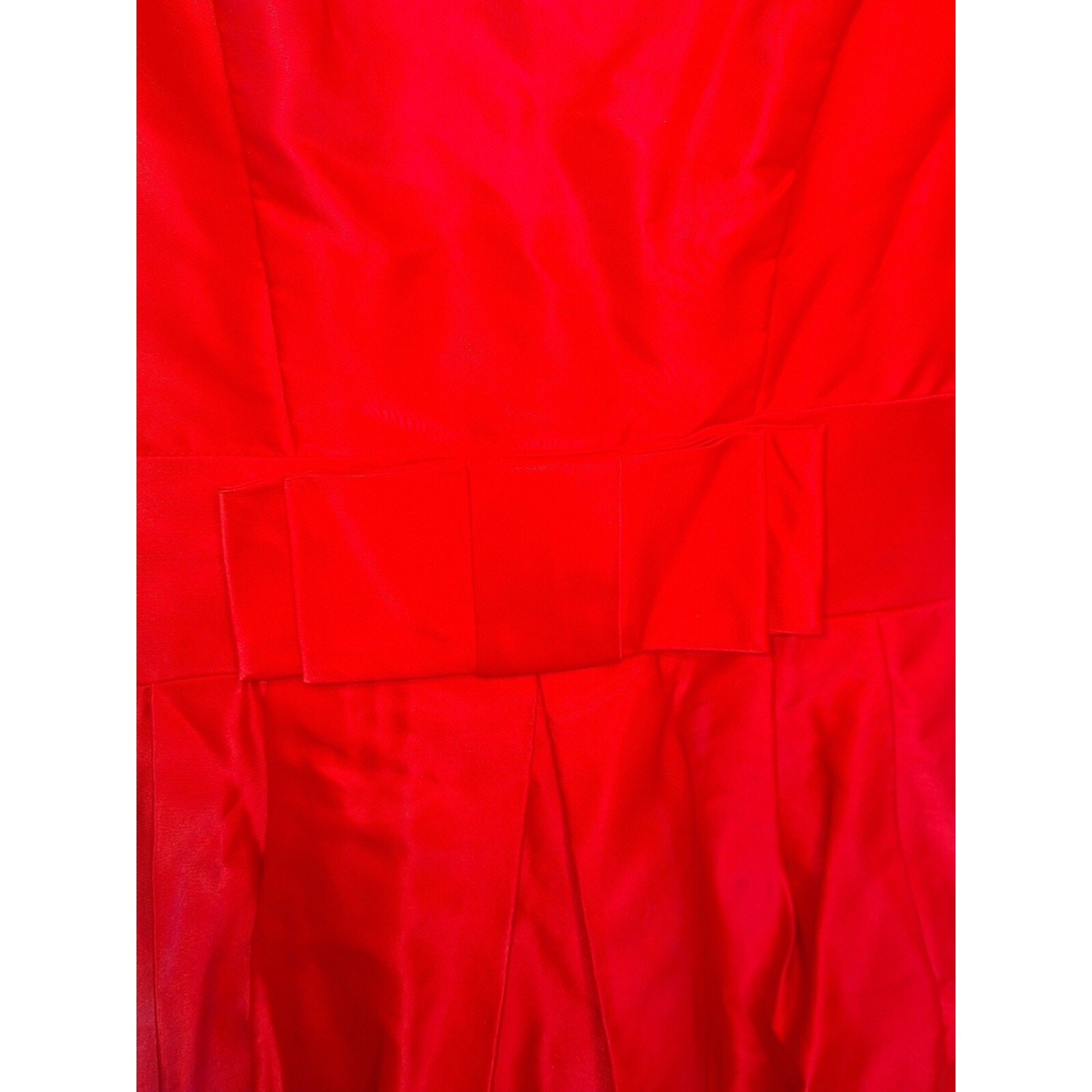 Sz 11 Cherry Red LORRIE DEB Formal Party Dress w bow in front