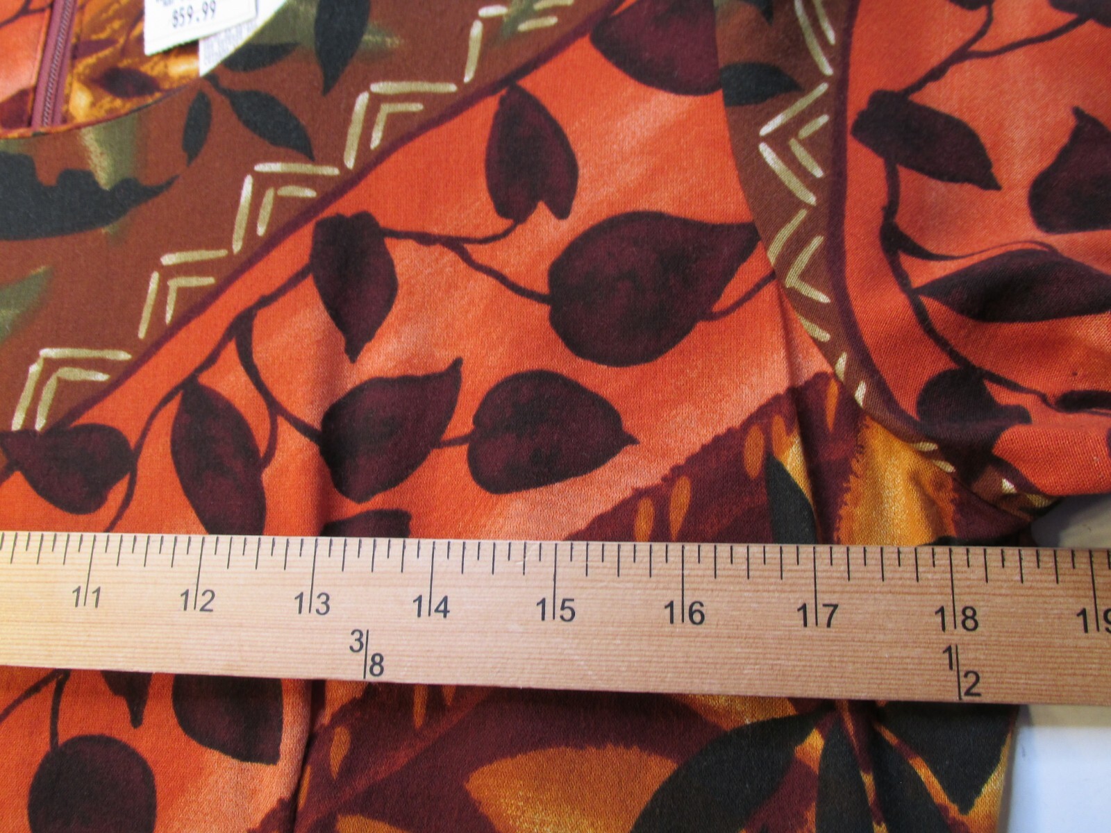 NWT DAWN JOY VINTAGE Y2K Maxi Dress Women 5/6 Multicolor Short Sleeve USA TRIBAL
