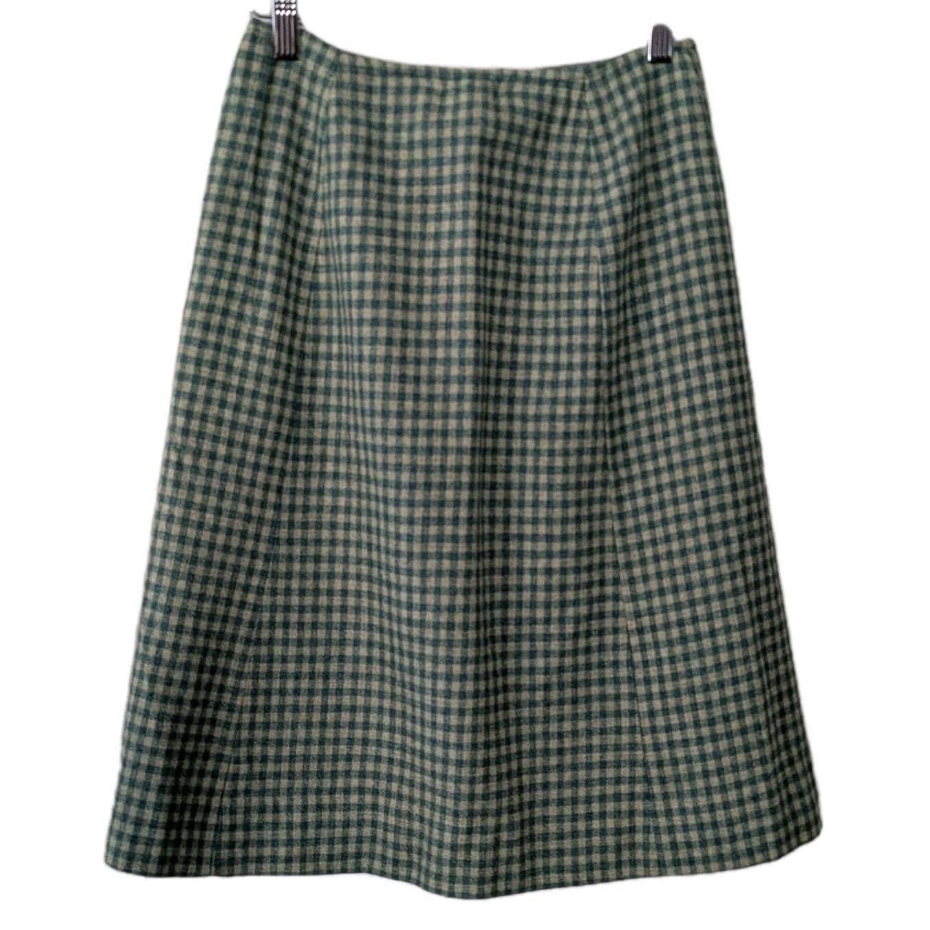 Vintage Pendleton Wool Skirt Grandma Librarian Lined 25&Prime; Waist Twee Rockabilly