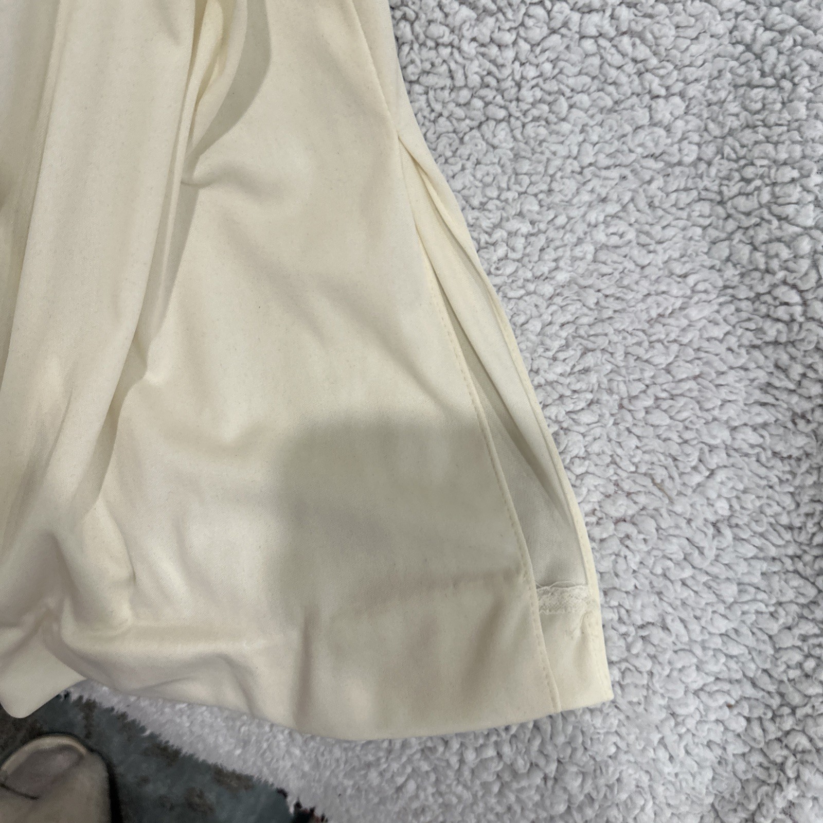 Vtg 70s ILGWU Ivory Peignoir Style Dress Sheer Chiffon Lace Yoke 9/10 Cottage