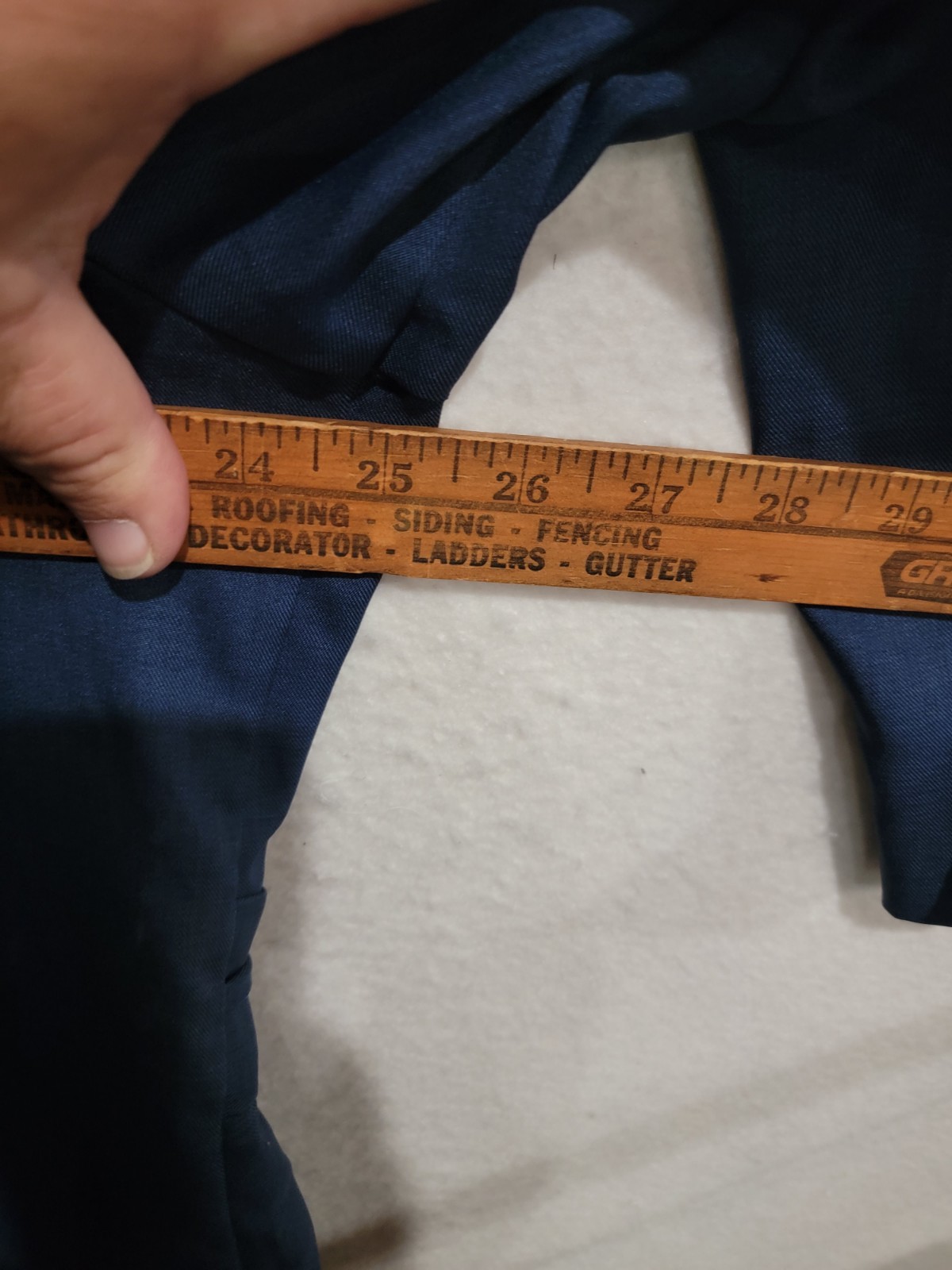 Chad&rsquo;s Place Navy Blue Blazer Jacket Womens 22WP Made in USA Plus Petite Vtg 90s