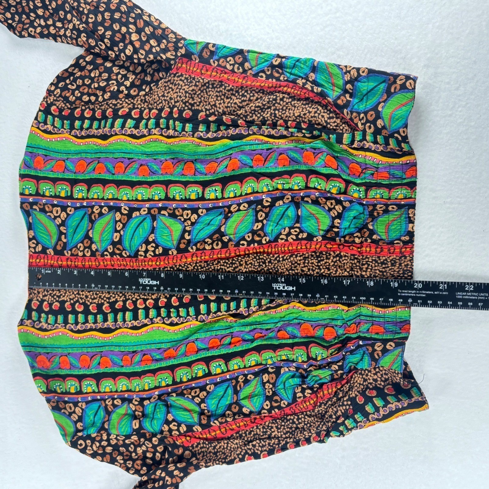Carole Little 6 S M Funky Pop Art-to-Wear Leopard 90s Shirt Jacket Lagenlook
