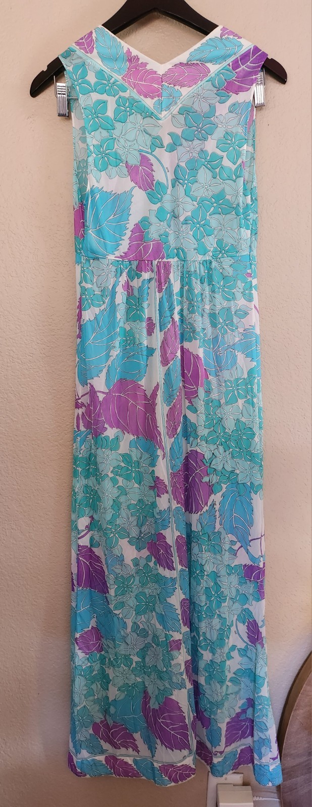 Vintage Emilio Pucci Lingerie Nightgown Coverup Sheer Sleeveless Dress SZ 6-8