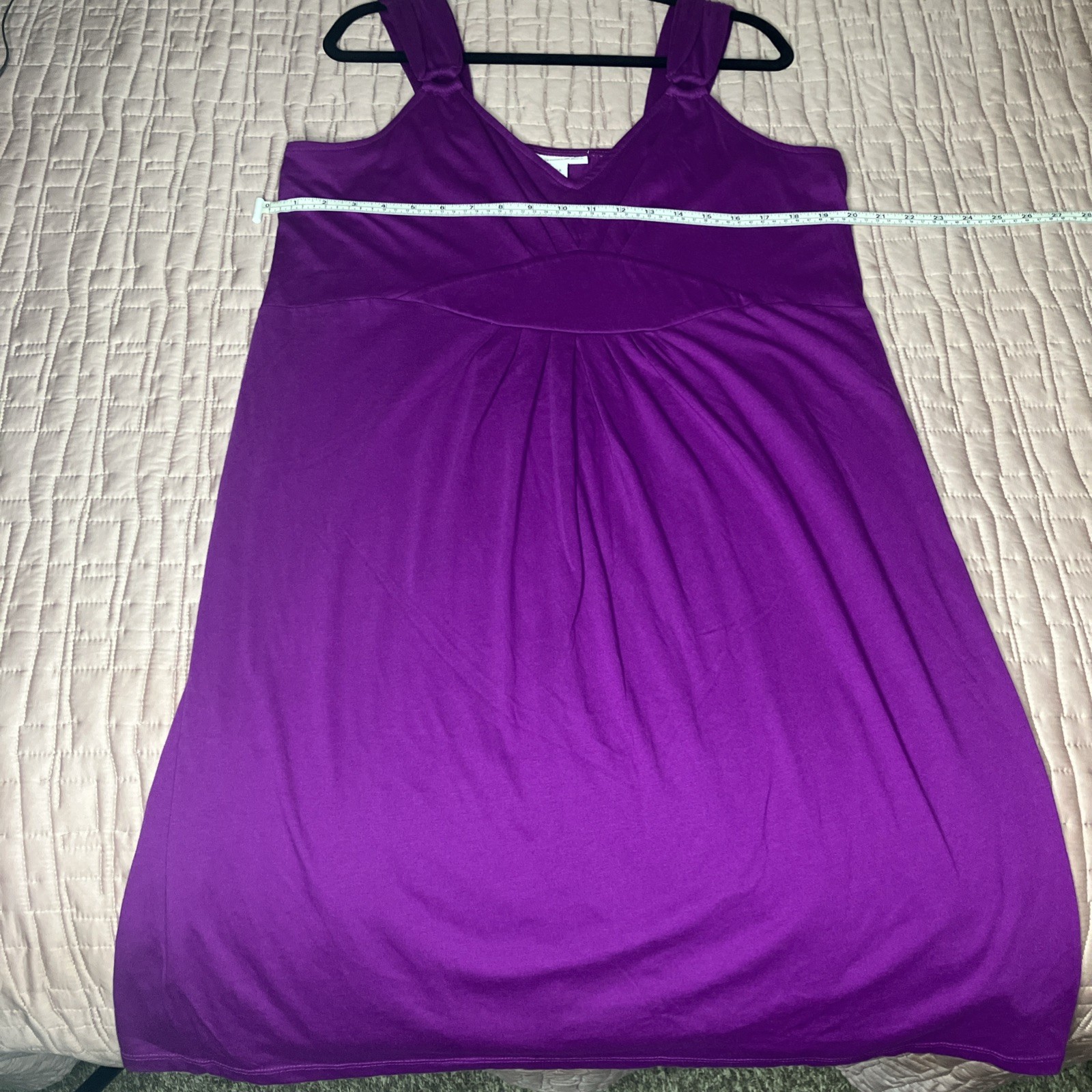 FASHION BUG 18 20 2X Y2K VINTAGE Purple Sundress Summer Wide Strap Plus Dress