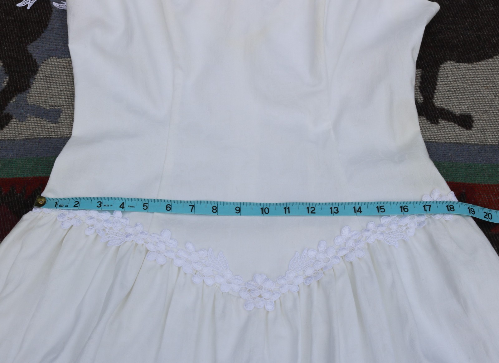 Vintage Cachet Dress 13/14 Bari Protas 1980s White w/Lace Victorian Wedding Tea
