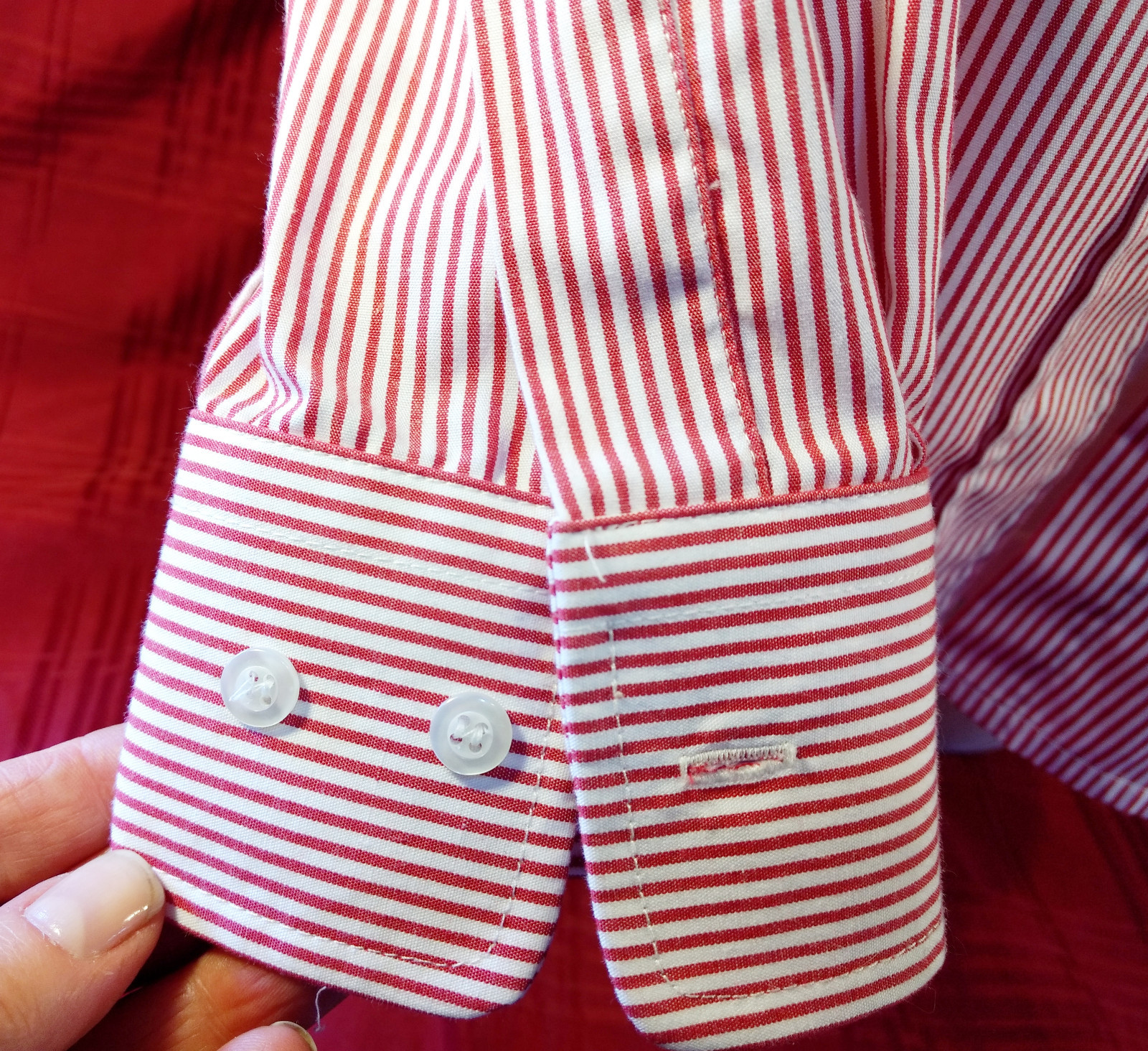 CAT Applique Shirt 2pc Womens Medium Set Red White Stripe Tank Crystals Kitschy
