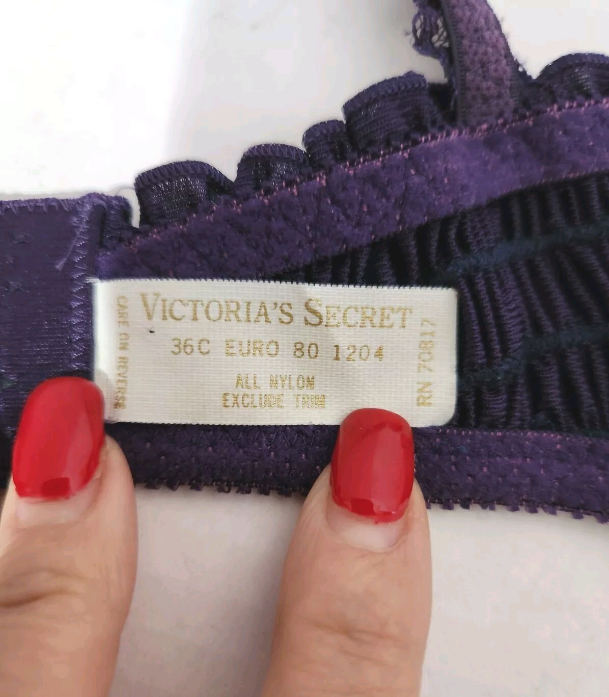 Vintage Victoria&rsquo;s Secret Gold Label Bra 36C Made in USA- NWOT – PURPLE