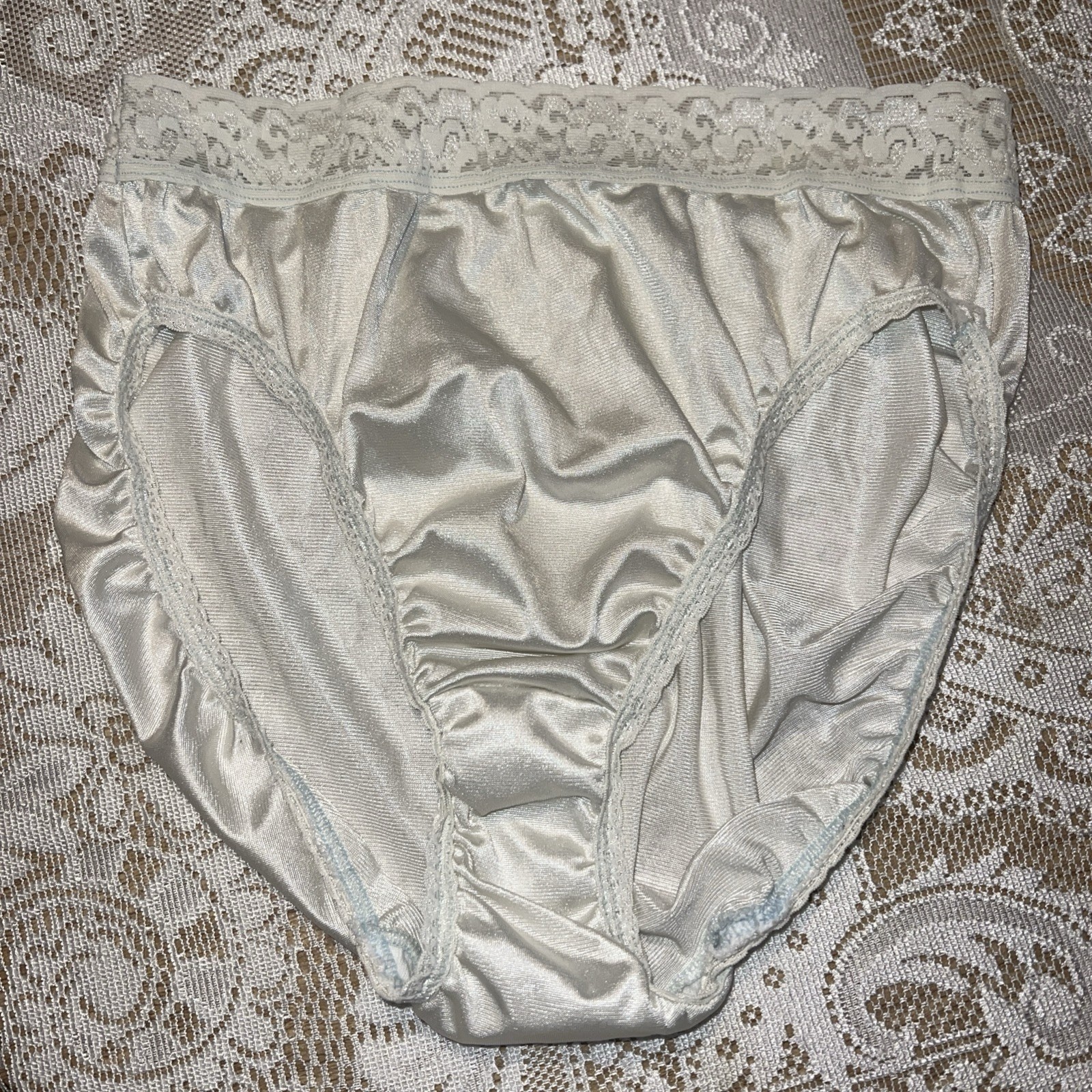 Vintage Hanes Her Way Nylon Panties Sz 8 XL White sissy