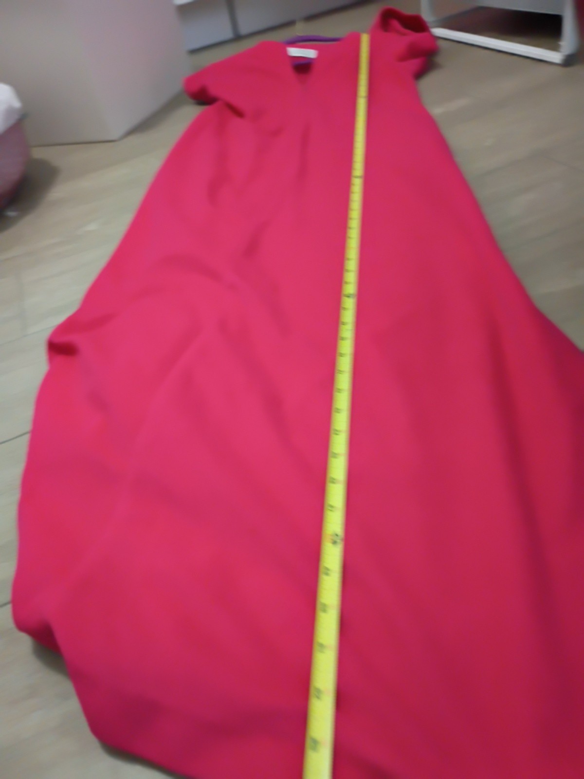 Vtg Elegant David Brown California LONG Red Soft House Dress Gown Robe Petite S