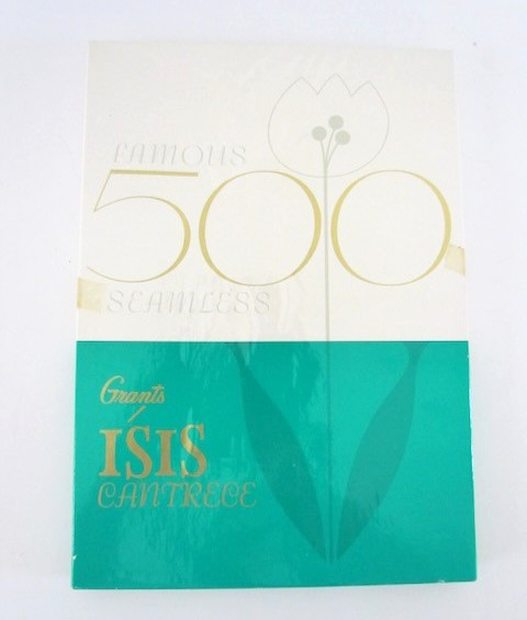 Three Pair Grants ISIS Cantrece Stockings 9.5 Seamless Tan Beige Famous 500 NOS