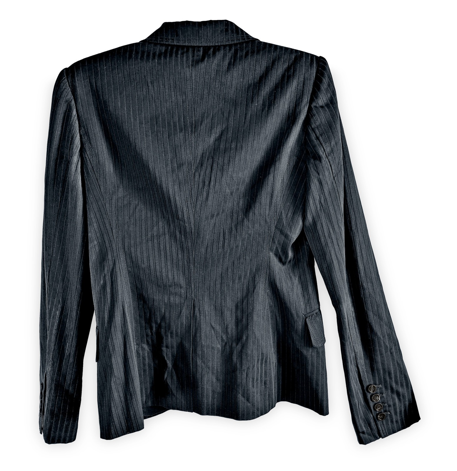 GUCCI Tom Ford 2004 Black Wool Silk Slim Blazer Jacket US 6 IT42 Y2K Glam Italy
